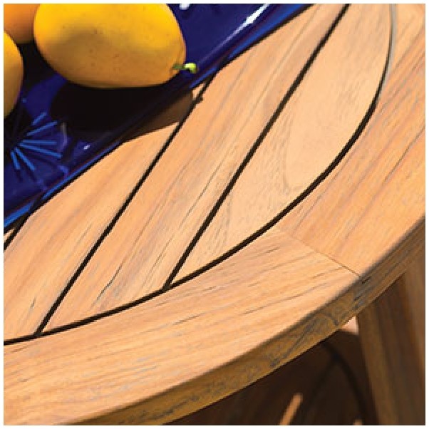 Detail of Outdoor Teak End Table